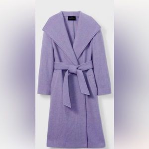 NEW Club Monaco Plush Coat in Lavender. NWT in Sz Large.